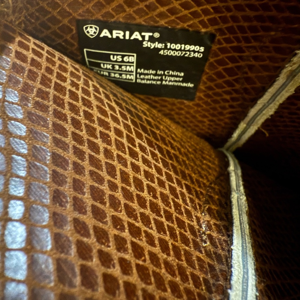 Ariat Tan Leather Cowboy Boots - Picture 5 of 5